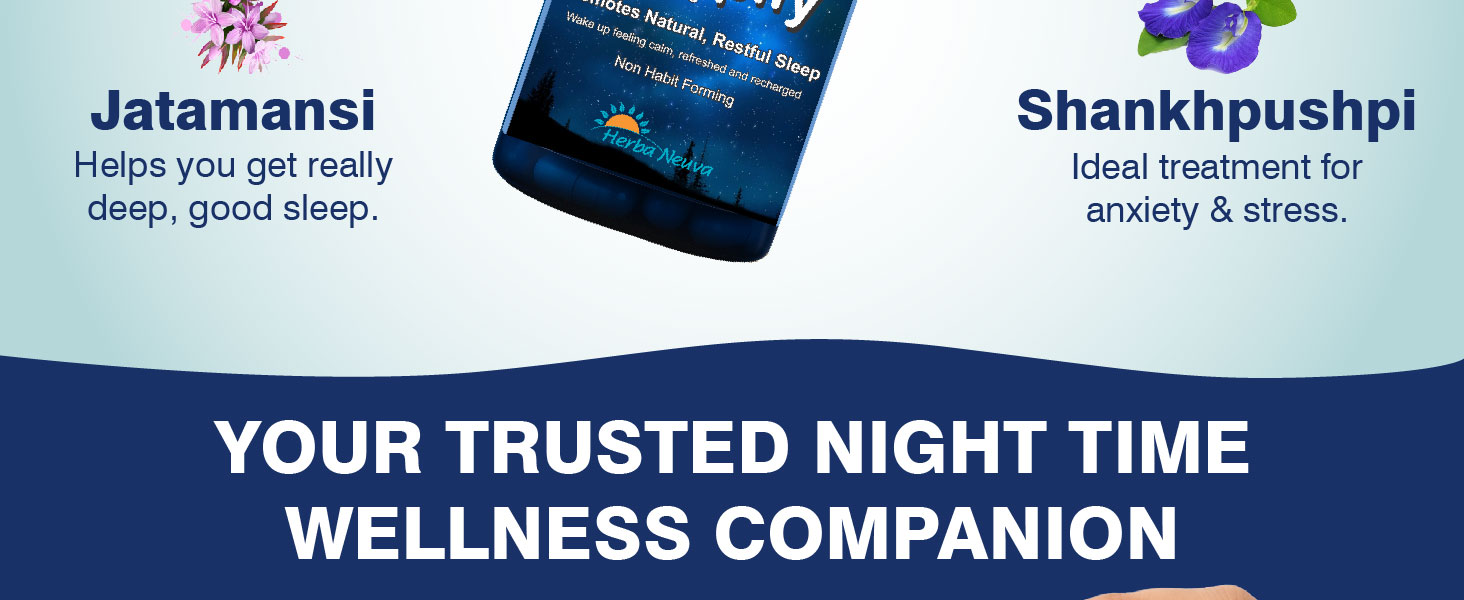 HERBA NEUVA Sleepify Sleep Aid Capsules | Herbal Sleep Supplement with Nutmeg, Shankhapushpi, Jatamansi and Brahmi for Deep Sleep, Stress Relief and Insomnia Support, Non-Habit Forming Herbal Formula for Adults, 30 Vegetarian Capsules