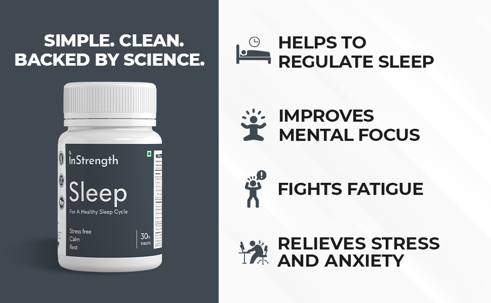 SLEEP SUPPLEMENT (SUPPORT MIND STRESS FREE & IMPROVE YOUR SLEEP & SUPPORT NATURAL SLEEP) -100% VEG - (PEOPLE'S TRUST BRAND) - 10% OFFER