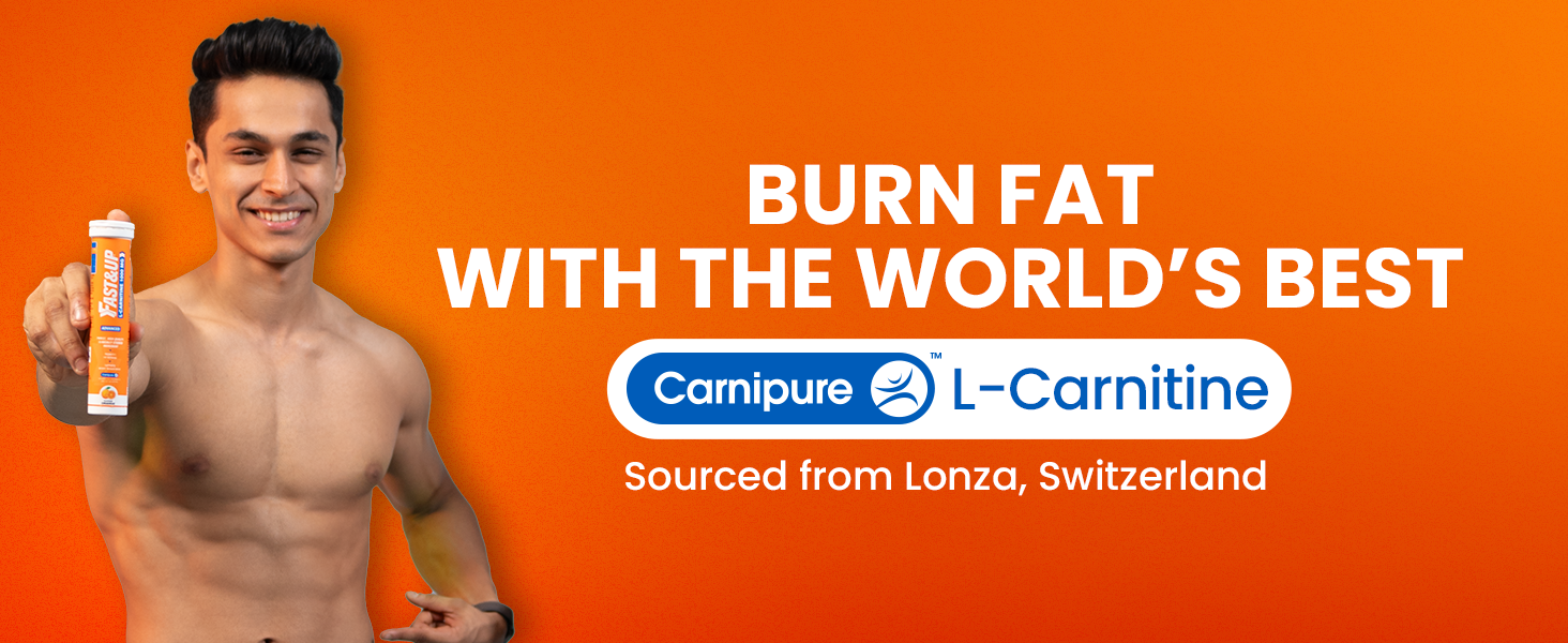 FAST&UP L-Carnitine 2000mg|Supports Weight Loss & Fat Burn|Orange|Pack of 3