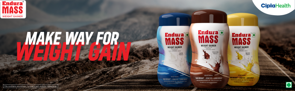 Endura Mass Weight Gainer (Banana, 1000g)