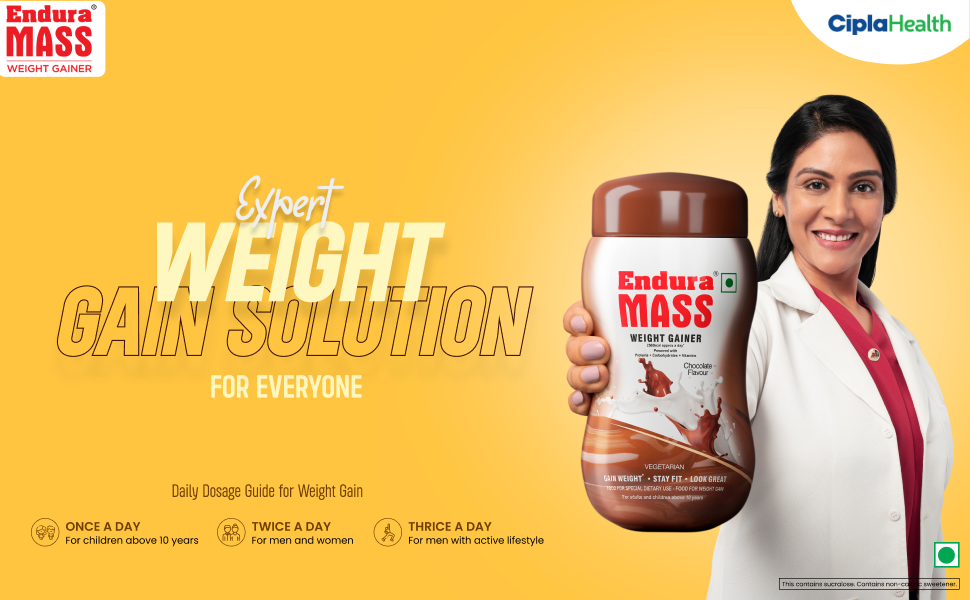 Endura Mass Weight Gainer (Banana, 1000g)