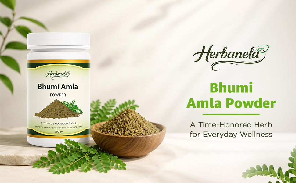 Bhumi Amla Powder | Premium Herbal Powder | Supports Liver Health, Digestion & Daily Wellness | Natural Ayurvedic Supplement | No Artificial Colours or Preservatives
