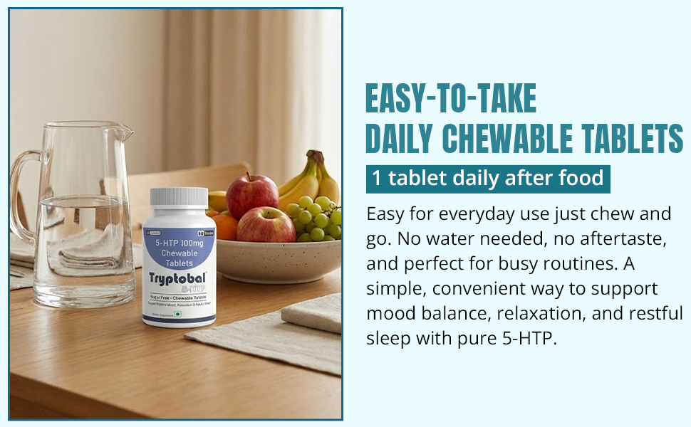 5-HTP (LeeWell) 100mg Chewable Tablets- 60 Tablets