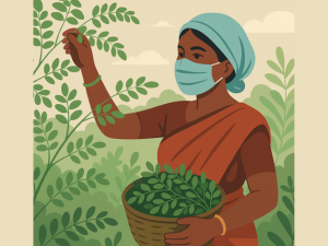 Indiana Organic Moringa Whole Leaves Dry Leaf, Dried Drumstick Tree Leaves, Natural Super-Food – Essential Nutrition Superfood, Helps Naturally Boost Energy Levels, Improves Stamina & Vitality, Rich In Vitamins & Minerals - 35 Gram
