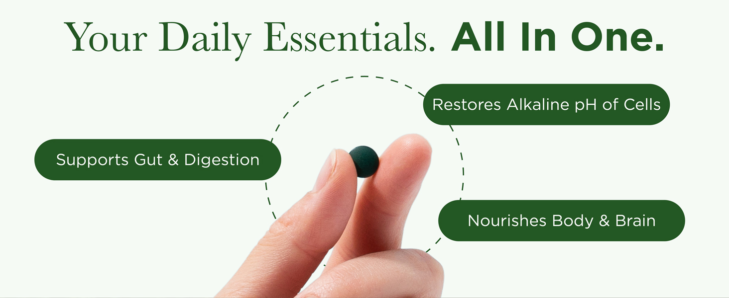 RECOVERYbits - Organic Chlorella Tablets - Plant-Based Algae Superfood - Chlorophyll - Cracked Cell Wall - Energy - Immune System - Detox - Keto - Vegan - Non-GMO - Large Canister - 1000 Tablets