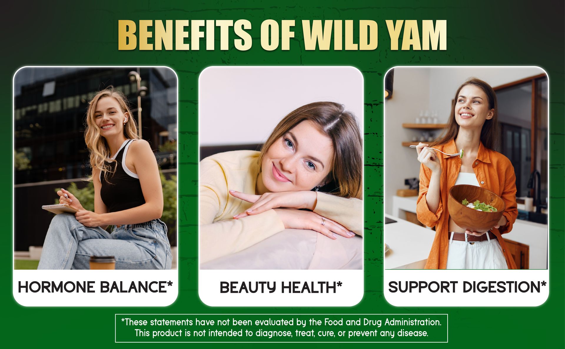 BMVINVOL Wild Yam Supplement | Red Clover, Black Cohosh, Evening Primrose, Berberine, Myo-Inositol - [ 90 Capsules]