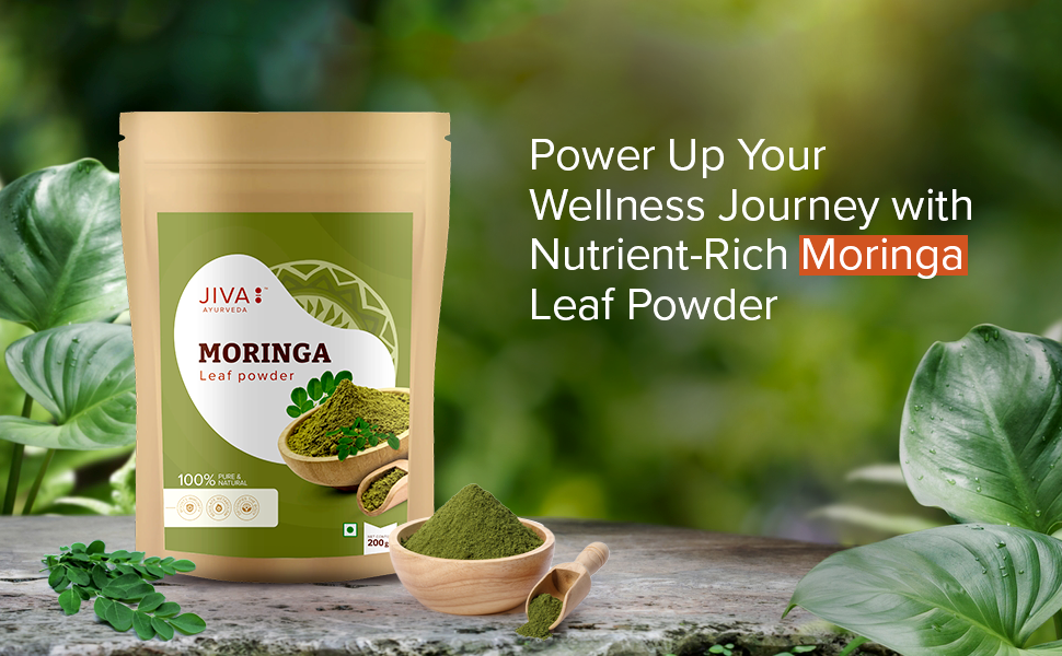 Jiva Moringa Tablets | Boosts Immunity, Energy & Digestion | 100% Organic moringa leaves powder | Supports Heart, Skin & Hair Health | Pure Ayurvedic Supplement - 60 Tablet (Pack of 2)