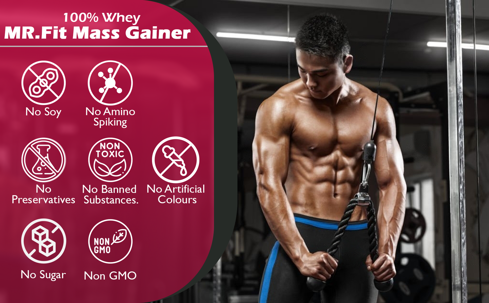 Nakpro MR. FIT Super Fast Weight Gainers/Mass Gainers (1 Kg, Chocolate Cream)