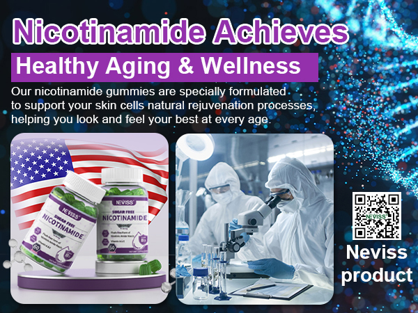 Nicotinamide 500mg Gummies, (Flush Free Niacin) Vitamin B3 Supplement,120Ct
