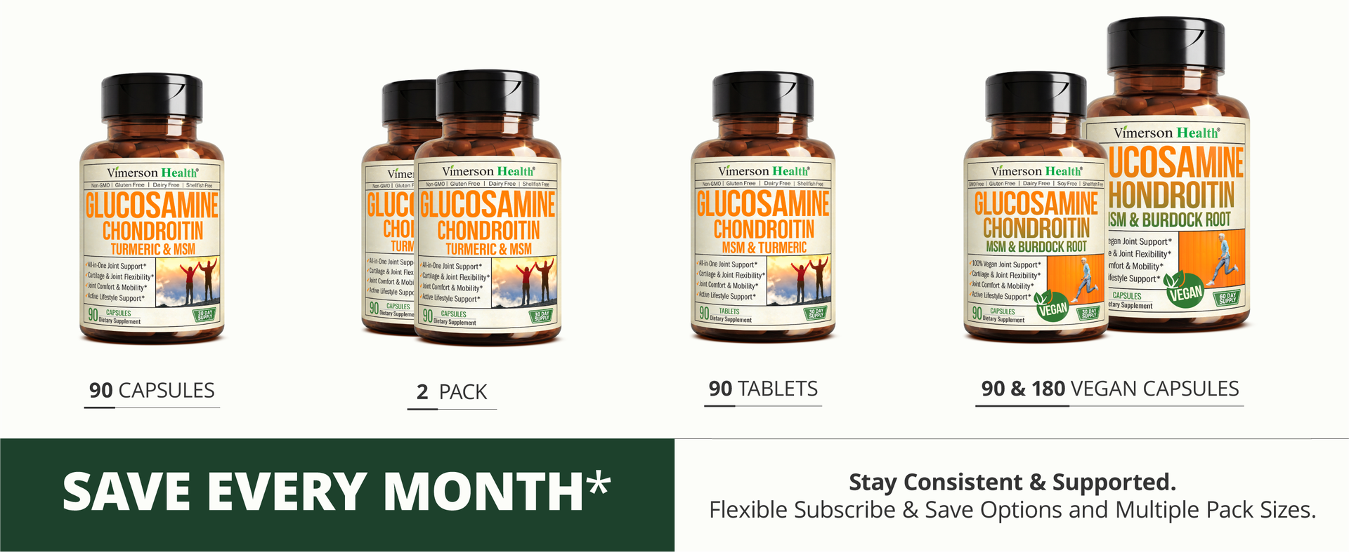 Glucosamine Chondroitin MSM – Joint Support Supplement for Women and Men with Glucosamine Sulfate 1500 mg, Chondroitin and MSM – for Cartilage, Joint Health and Flexibility – 90 Capsules