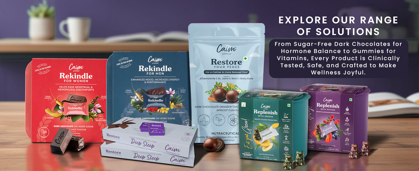 Restore Your Sleep | Dark Chocolate for Deep Sleep | No Added Melatonin | Natural Sleep Aid | Caim by årelang | Non-Habit Forming & Vegan | 30 Pieces (120g)
