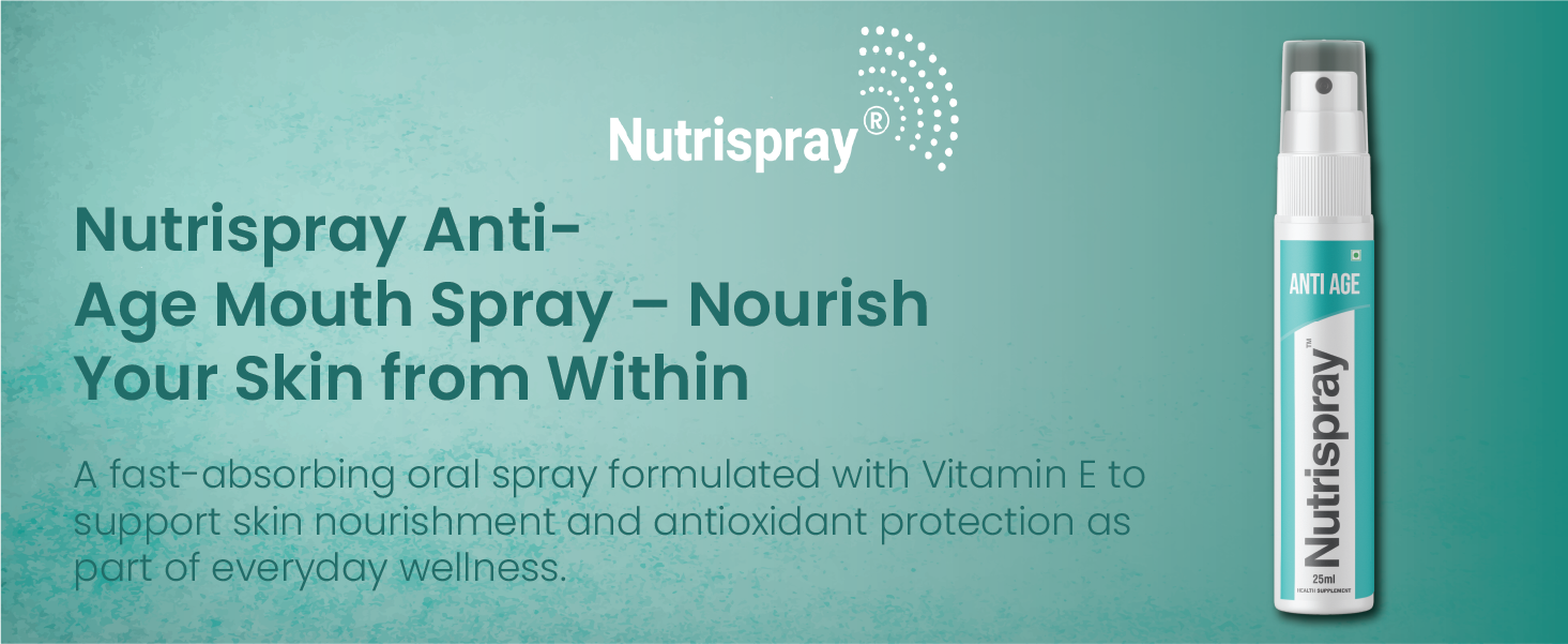 Anti-Age Vitamin E Oral Spray – 25ml (Pack of 3) | Antioxidant Skin Support | Fast-Absorbing Sublingual Supplement for Glowing, Youthful Skin | Daily Wellness for Men & Women