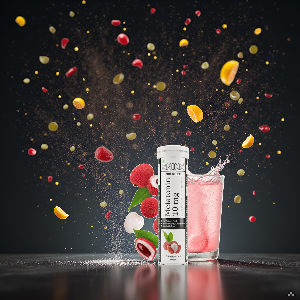 Pro Sleep 10 mg Melatonin 15 Effervescent & Stress Relief Vitamin with Ashwagandha No Added Sugar - 15 Litchi DRINK