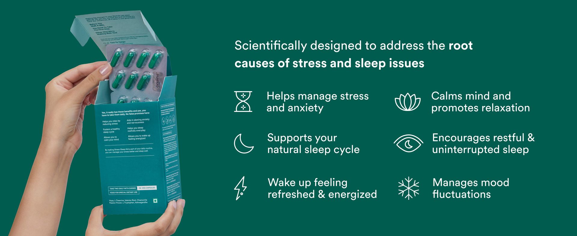 Origins Nutra Stress-Sleep Aid | Melatonin-Free & Non-Habit Forming