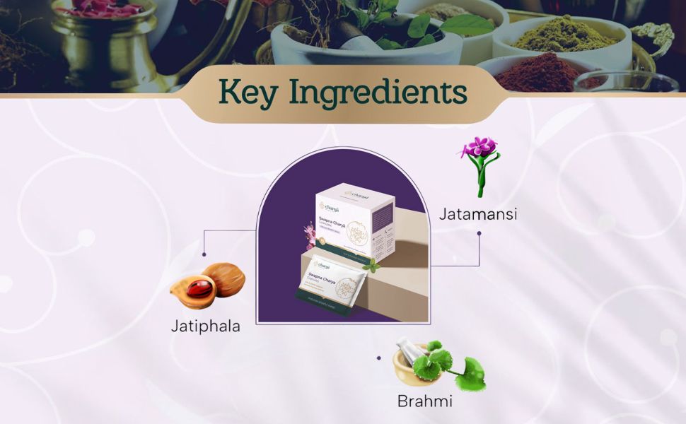 Swapna Charya - Induces Blissful Sleep | 20 grams (2 grams x10 packets) | Non-Habit Forming | NightTime Sleep Support | For Both Men & Women