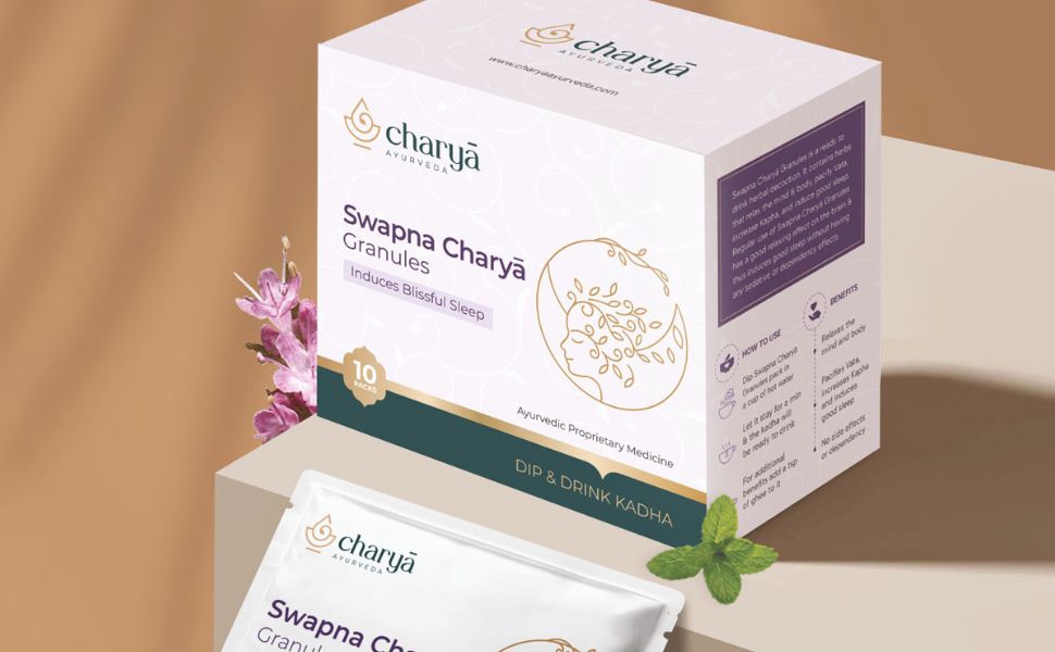 Swapna Charya - Induces Blissful Sleep | 20 grams (2 grams x10 packets) | Non-Habit Forming | NightTime Sleep Support | For Both Men & Women