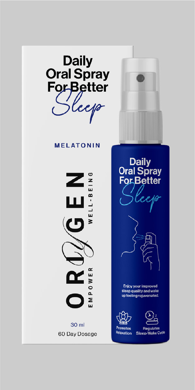 Oriygen Sleep Supplement Melatonin Oral Spray for Deep Sleep | 3mg Per Serving | Cranberry Flavour | Non addictive | Liposomal Technology | 4 Sprays Per Day | 30ml – 2 Months Supply
