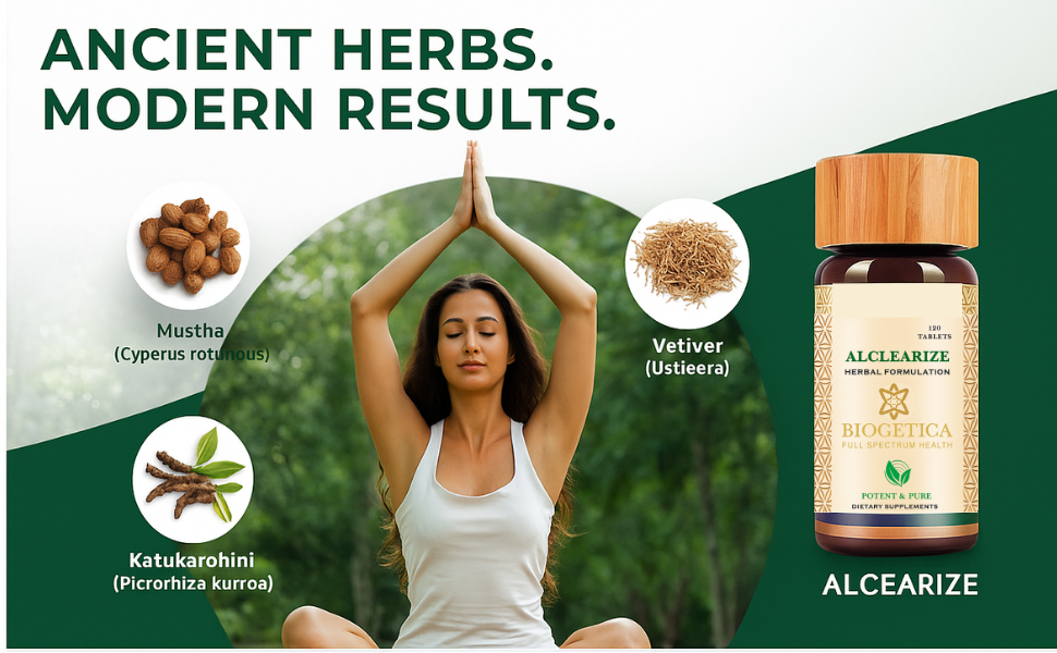Biogetica Alclearize Neem Herbal Supplement, Ayurvedic Formulation for Immunity & Skin Wellness, Vegan & Non-GMO, 120 Veg Tablets