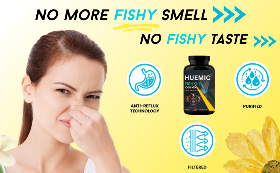 Fish Oil 1000mg | Omega-3 Softgel Capsules | Supports Heart, Brain & Joint Health | EPA & DHA Rich | Pack of 60 Softgel Capsules