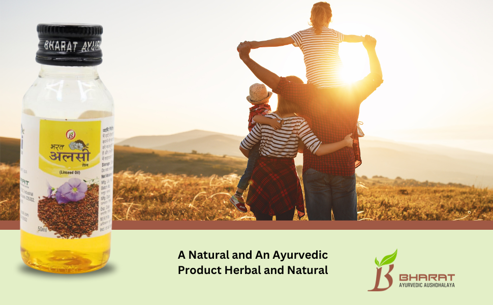 Bharat Ayurvedic Aushdhalaya Flaxseed Oil (Alsi Ka Tail), 100 ml (Pack of 2)