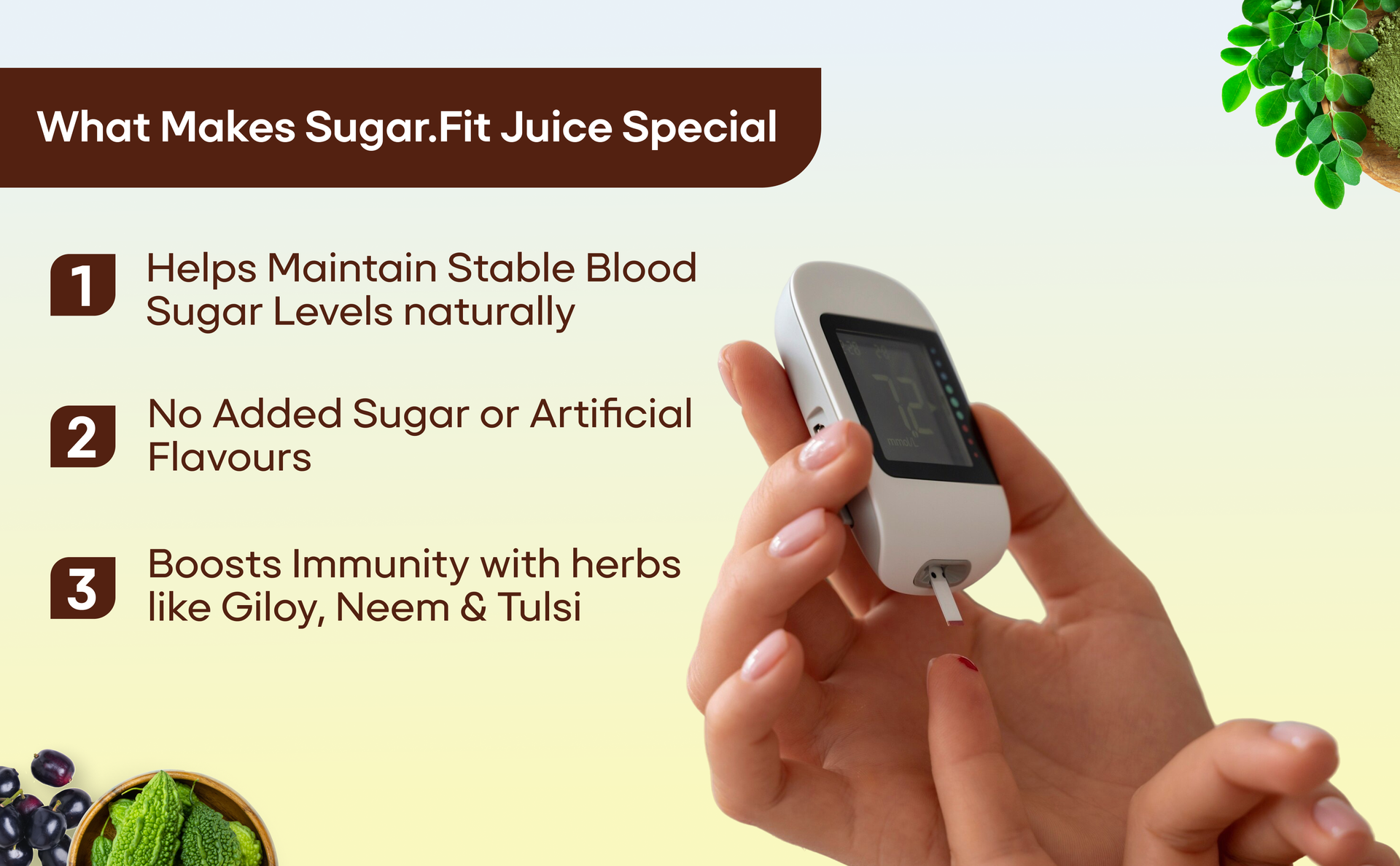 Sugar.fit | Active foods Sugar Control Juice 1 L | Diabetic Care | Neem Karela Jamun Juice, made with 13 natural herbs | Helps manage weight, cholesterol, blood sugar, no added sugar (Pack of 1)