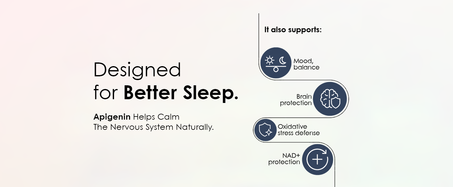 GATACA Apigenin 50 mg | Potent Flavonoid Sleep Support Supplement | Relaxation & Stress Relief | High Absorption Natural Extract | Vegan Non-GMO Capsules | 60 Veg Capsules