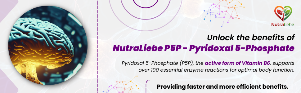 P5P (Pyridoxal 5’- Phosphate) – Active Vitamin B6 for Energy, Brain Function, and Nervous System Support – 90 Capsules