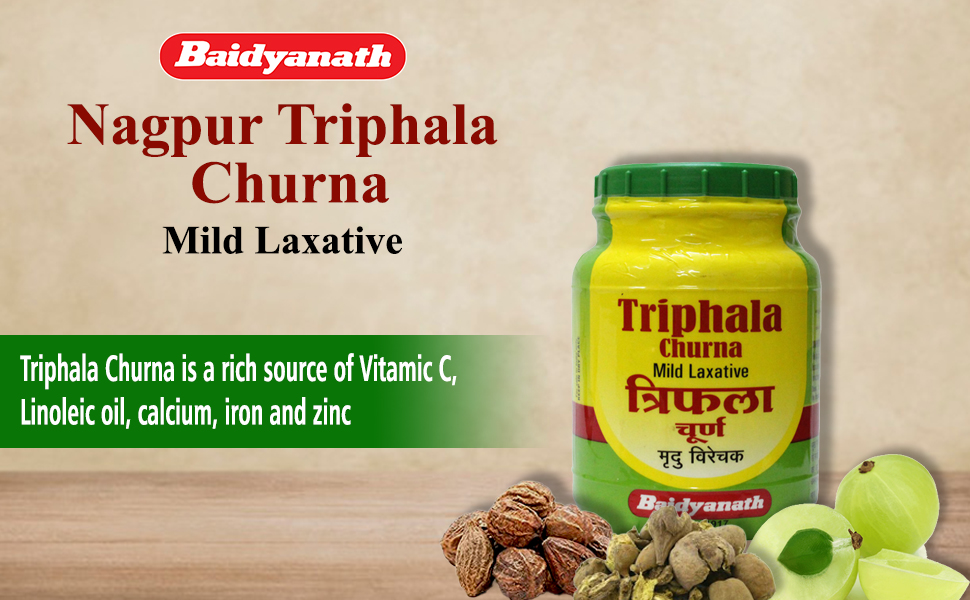 Baidyanath Asli Ayurved Triphala Churna 500gm (Pack of 2) - Helps Relieve Constipation Acidity & Gas Relief - Ayurvedic Remedy For Gastro-Intestinal Health