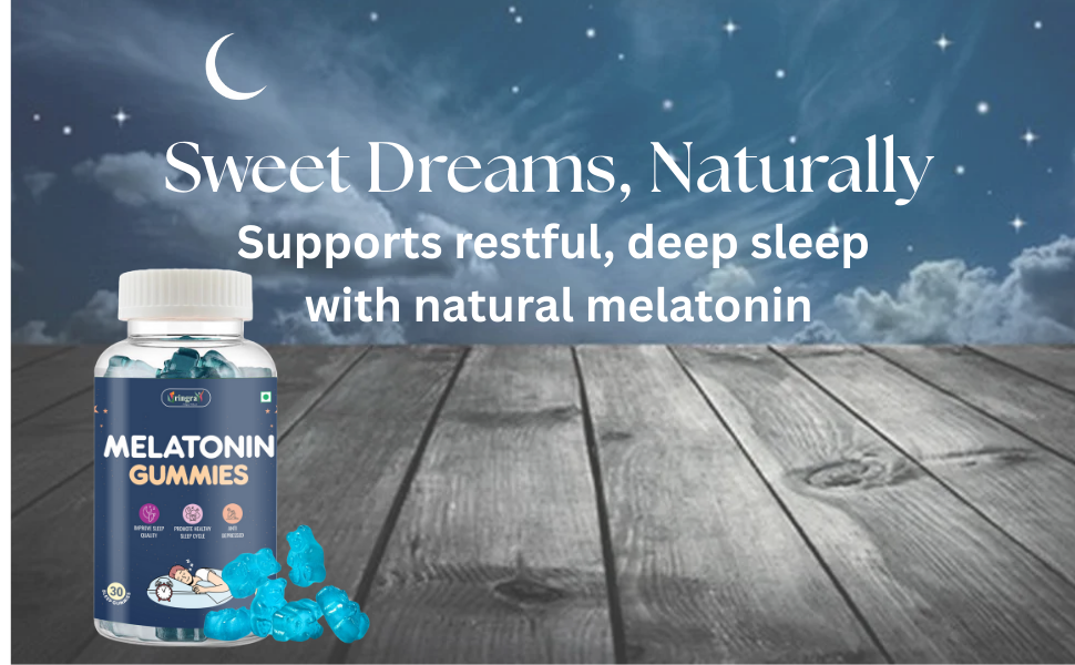 Melatonin 10mg Sleep Gummies - Sleep Solution for Men & Women 30 Veg Gummies