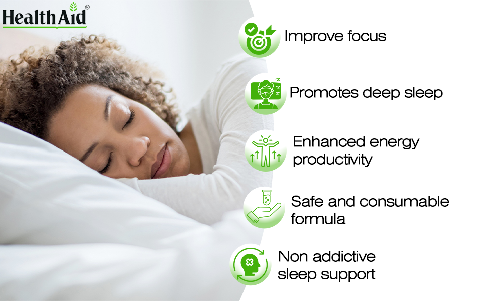 HealthAid Melatonin 3mg Supplement for Men & Women | Supports Relaxation, Restful Sleep & Healthy Sleep Cycle | 60 Tablets