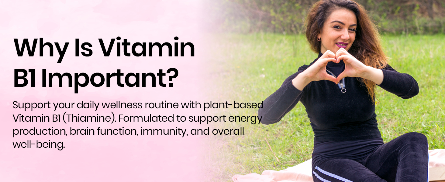 Vlado's Himalayan Organics Plant-Based Vitamin B1 1700Mg Supplement For Men and Women| Rich in Antioxidants | Supports Memory And Energy (120 Capsules)