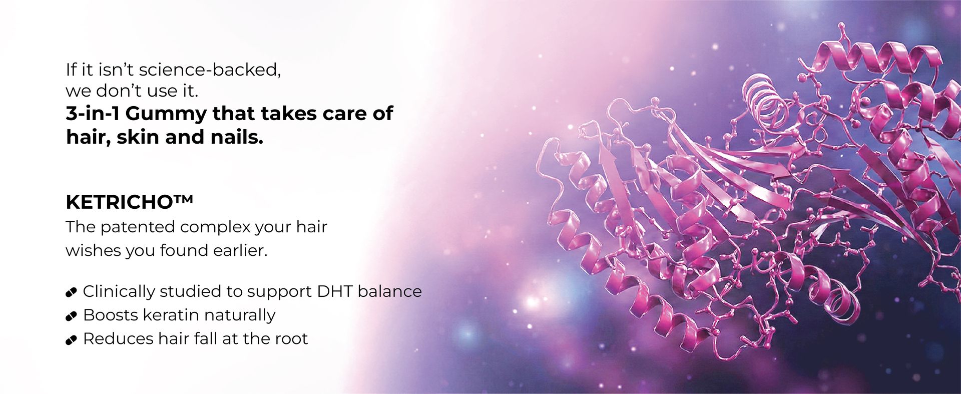 Biotin Hair, Nail & Skin Gummies | Grape Flavour | 30 Days Pack