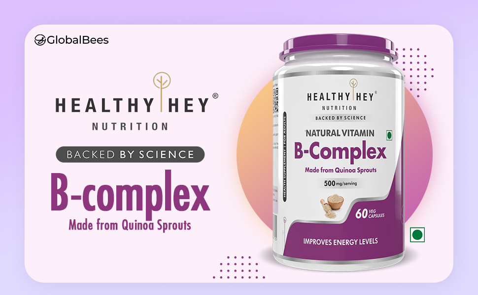HealthyHey Nutrition Vitamin B-Complex - 60 Vegetable Capsules