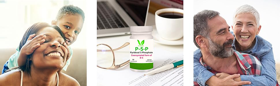 Vitaruhe Vitamin B6 (P5P) 50mg - Bioactive Vitamin B-6 for Energy, Nerve Health, Cardiovascular Support, Mood Enhancement- 90 Capsules