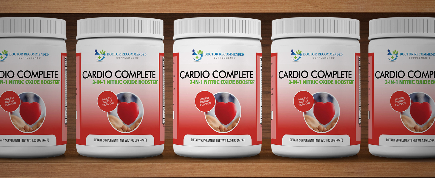 Cardio Complete - Heart Health Support Powder Supplement - 3-in-1 Nitric Oxide Booster with 5,000 L-Arginine, 1,000mg L-Citrulline, and Hawthorn Berry