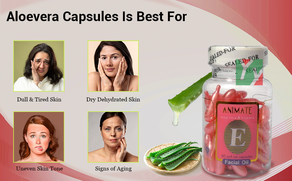 Vitamin E Facial Capsules for Glowing Skin 60 Capsules
