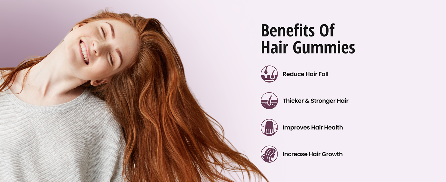 Mypro Sport Nutrition Biotin Hair 60 Gummies | for Stronger & Healthy Hair & Assists Hair Growth | With Sesbania,Amla Grapeseed Extract | Hair Supplements for Men&Women Strawberry Flavour (60 count (Pack of 1))