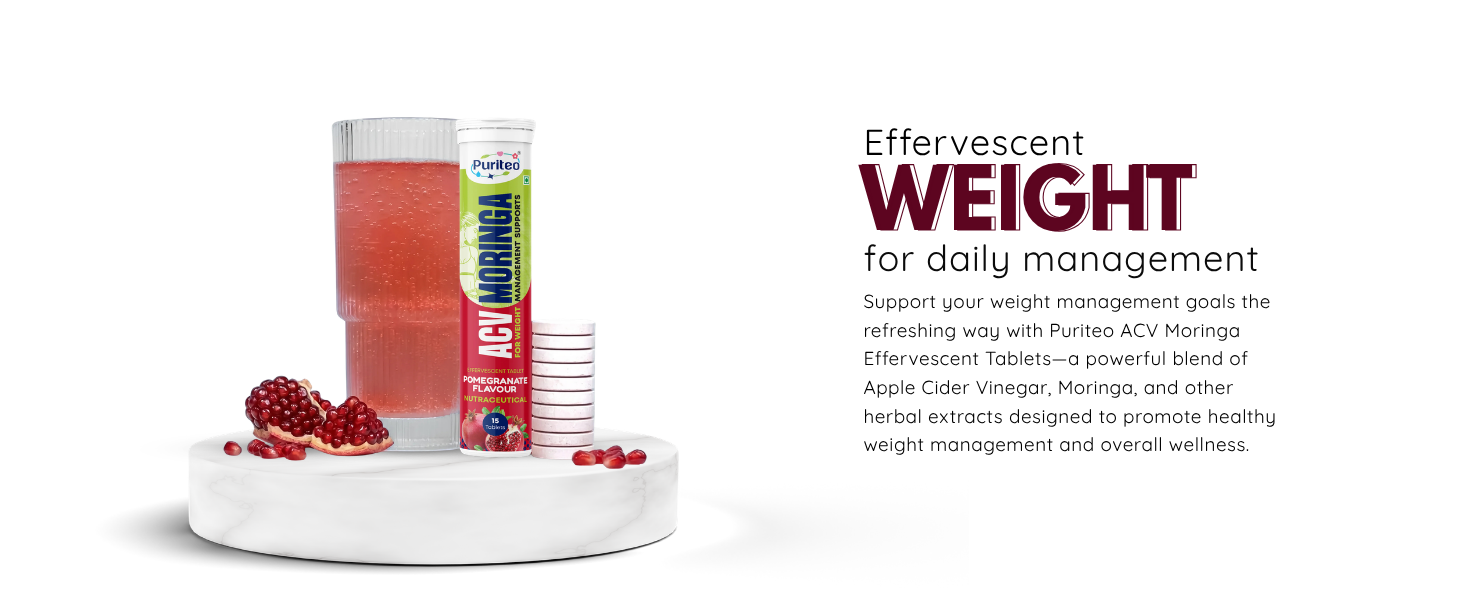 ACV Moringa Apple Cider Vinegar Tablets | Watermelon Flavour
