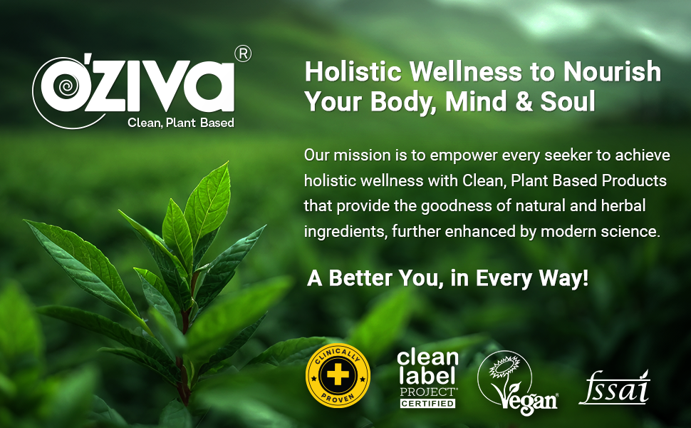OZiva Plant Based Glutathione Builder, Skin Glow, Anti-Ageing, 120 Caps