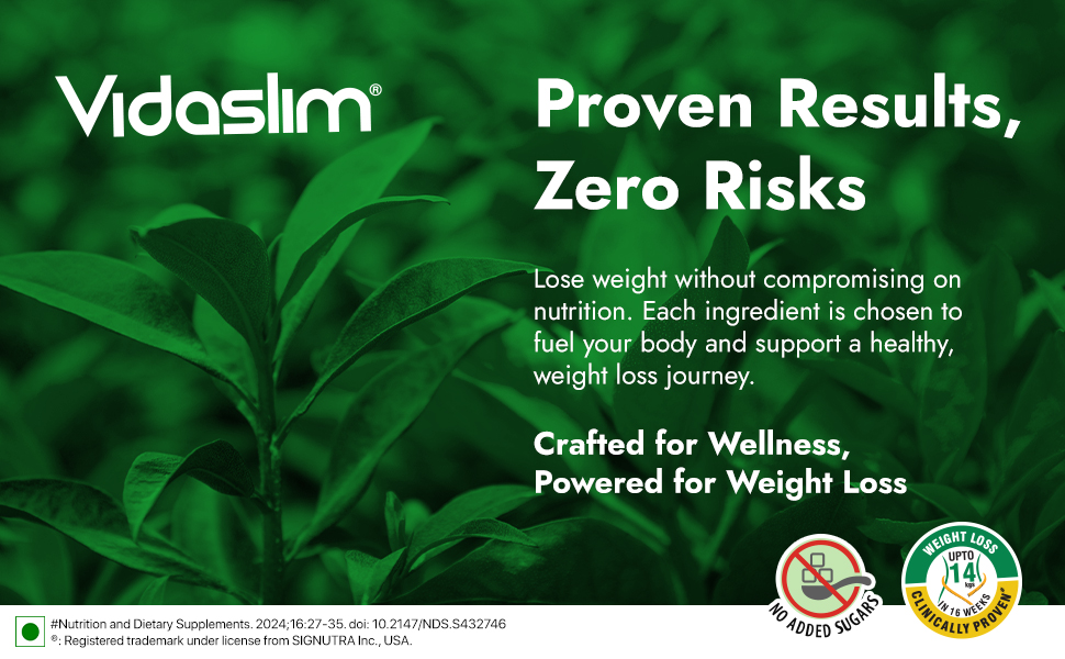 Vidaslim Meal Replacement Protein Health Shake For Weight Control & Weight Management For Women & Men|22.8 G Protein| L-Carnitine|Green Tea Extract| White Kidney Bean Extract|(500 G, Vanilla Elixir)