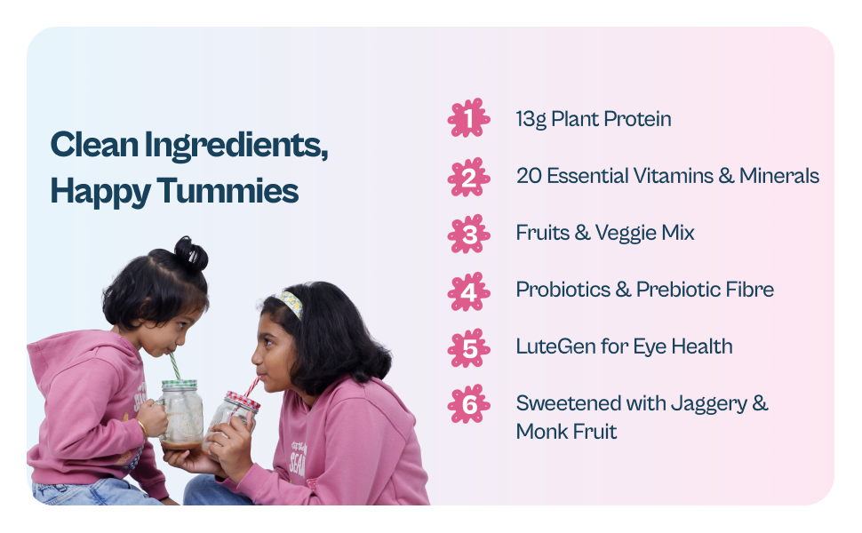 Origin Kids Nutrition Mix | Ages 13+ | 13g Plant Protein | Eye Health, Immunity & Bone Strength | Cotton Candy Swirl, 339g | No Refined Sugar | Plant-Based