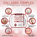 Purely Optimal Premium Multi Collagen Peptides Capsules (Types I, II, III, V, X) + Premium Hair Growth for Women & Men - Hair Growth Vitamins w/Biotin & Keratin 5