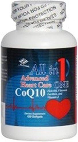 All in 1 Advanced Heart Care CoQ10 Fish Oil Flaxseed Lecithin. 2