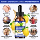 Potassium Magnesium Citrate Supplement, Liquid Magnesium Citrate Drops 500mg with Ashwagandha, Calcium, Zinc, Vitamin D3, B6, B12, CoQ10 - Vegan 2 fl oz Pineapple Flavor 4