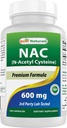 Najlepšie prírodné NAC - N Acetyl Cysteine 600 mg 250 Kapsule - n Acetyl cysteín - Výkonný antioxidant