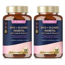 Totaria Inozitol Supplement for Women with Vitamin D3, Folát, 40:1 Ratio Myo-Inozitol & D-Chiro Inositol Complex, (vitamín B8) Inozitol Kapsule, balenie 2 ks