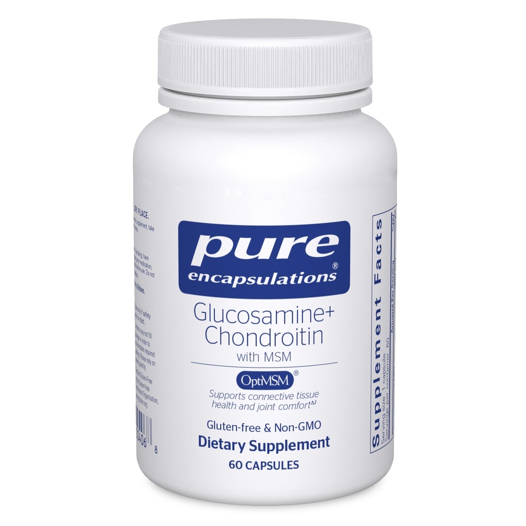 Pure Encapsulations Glucosamine Chondroitín s MSM - Podporuje spoločné zdravie a normálne Cartilage formation* - Udržiava aktivitu enzýmov - Gluten-free & Non-GMO - 60 kapsúl