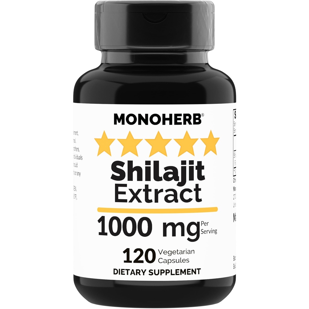 MONOHERB Shilajit Extract 1000 mg - 120 Vegetariánske kapsuly