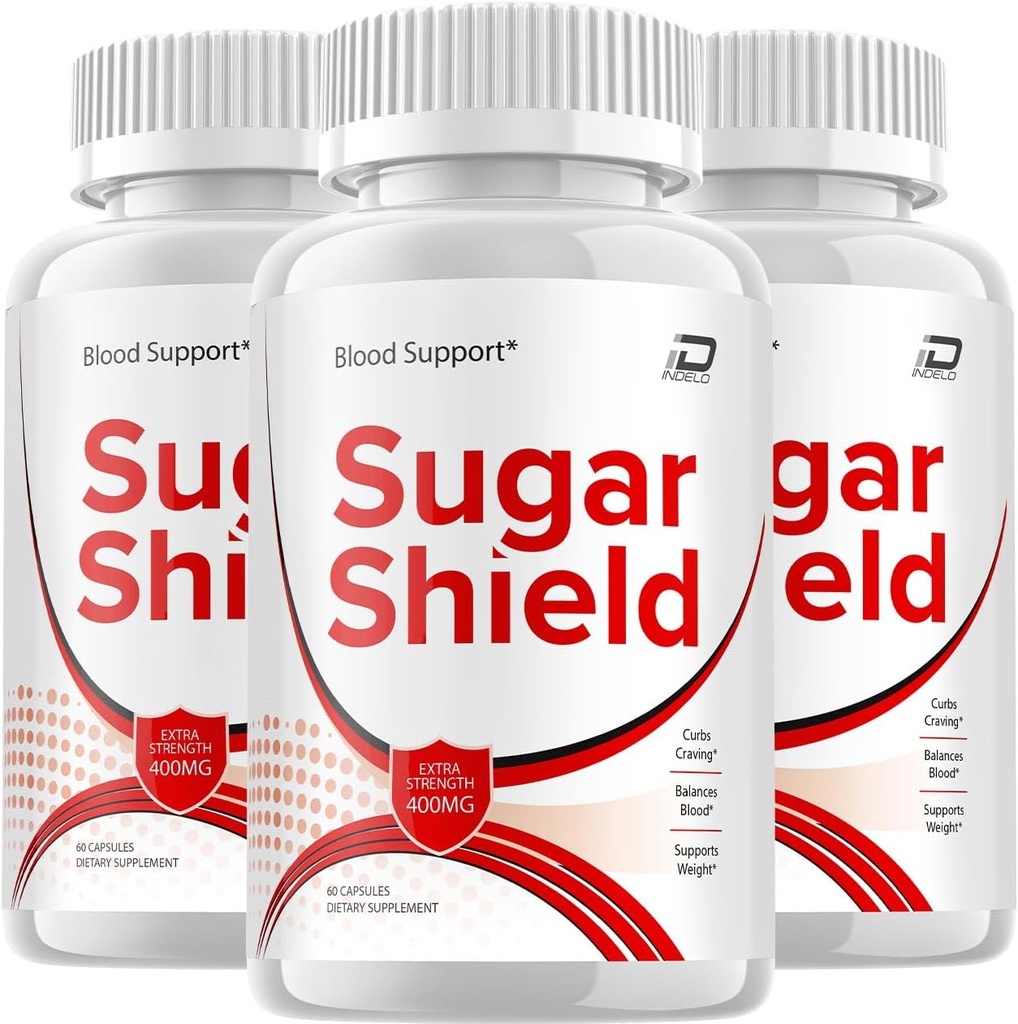 Sugar Shield Supplement, Sugar Shield Pills, Sugar Shield Extra Strength Formula, Sugar Shield Advanced Formula Capsules, Sugar Shield Natural Pills (3 Pack - 180 Capsules)