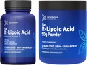 Geronova Research R- Lipoic Acid 300mg 60 Caps, Bio- Enhanced Na R- Lipoic Acid 50g Powder Bundle